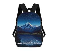 sinyumoney Aoraki Mackenzie Dark Sky Mochila Escolar, Mochila Infantil Para Niños Y Adolescentes, Regalos, Mochilas De Día Con Impresión 3D, Mochila Escolar, Mochila Para Libros 17inch