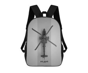 sinyumoney Apache AH 64D Mochilas Para Niños, Mochilas Escolares Personalizadas En 3D Para Niños Y Niñas, Mochilas Escolares Grandes, Mochilas Informales Para El Día A Día 17inch