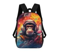 sinyumoney Ape Astronaut in Space-4 Mochila Escolar Infantil De 17 Pulgadas Con Estampado 3D De Películas De Anime Para Niños, Mochila De Viaje, Mochila Escolar Infantil