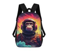 sinyumoney Ape Astronaut in Space Suit Mochila Escolar Infantil De 17 Pulgadas Con Estampado 3D, Mochila Moderna Para Niños, Mochilas De Viaje, Bolsas Para Libros, Mochila Escolar Infantil