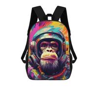 sinyumoney Ape Astronaut Space Suit-6 Mochilas Infantiles Mochila Escolar Impresa En 3D Para Niños Mochilas De Viaje Bolsas Para Libros Para Niños 17inch Mochila Escolar