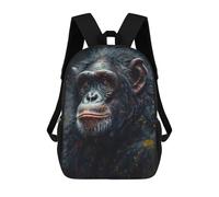sinyumoney Ape Chimpanzee Portrait Mochila Escolar Infantil Impresa En 3D Para Niños, Mochilas De Viaje De Alta Capacidad, Bolsas Para Libros, Mochila Escolar Infantil 17inch