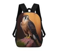 sinyumoney Aplomado Falcon Oil Paint Mochila Infantil Para Niñas Y Niños, Mochila De Día, Escuela Primaria, Perfecta Para La Vuelta Al Cole O Educación Física, Regalos Y Viajes 17inch