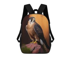 sinyumoney Aplomado Falcon Oil Paint Mochila Infantil Para Niñas Y Niños, Mochila De Día, Escuela Primaria, Perfecta Para La Vuelta Al Cole O Educación Física, Regalos Y Viajes 17inch