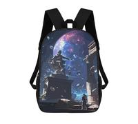 sinyumoney Apollo God Statue In Space Mochila Escolar Infantil Impresa En 3D 17inch Mochilas De Moda Para Niños De Primaria Y Secundaria