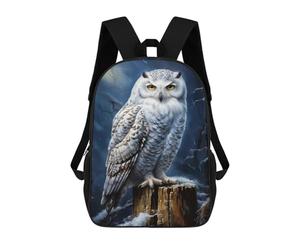 sinyumoney Arctic Snowy Owl Mochila Escolar, Bolso De Negocios, Bolso Para Portátil Resistente: Perfecto Para Viajes, Trabajo Y Uso Diario 17inch