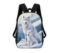 sinyumoney Arctic Wolf Family Mochila Escolar Infantil Impresa En 3D Para Niños, Mochila De Viaje De Alta Capacidad, Bolsas Para Libros, Mochila Escolar Infantil 17inch