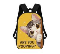 sinyumoney Are You Pooping Tabby Cat Mochilas Infantiles Escolares Impresas En 3D, Mochilas Para Niños, Mochilas De Viaje Para Niños Y Niñas, Mochilas Escolares Para Niños 17inch