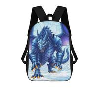 sinyumoney Armored Blue Dragon in Snowy Landscape Mochila Escolar Infantil De Moda Informal Mochilas Infantiles Impresas En 3D Mochila Grande Para Niño 17inch