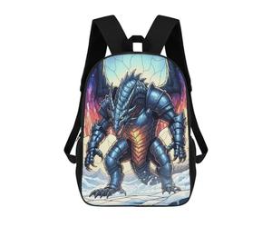 sinyumoney Armored Dragon in Snowy Landscape Mochila Para Niños, Adolescentes Y Estudiantes, Mochilas Para Niñas, Mochilas Para Niños Pequeños, Primaria Y Secundaria 17inch