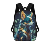 sinyumoney Armored Fox Guardian Mochilas Impresas En 3D Para Niños, Mochila Escolar, Mochila Informal Para Exteriores, Mochila Informal De Moda Para Niños, Lindas Bolsas De Viaje 17inch