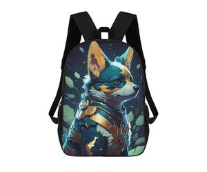 sinyumoney Armored Fox Guardian Mochilas Impresas En 3D Para Niños, Mochila Escolar, Mochila Informal Para Exteriores, Mochila Informal De Moda Para Niños, Lindas Bolsas De Viaje 17inch