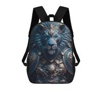 sinyumoney Armored Lion Guardian Mochila Infantil, Mochila Escolar Impresa En 3D, Mochila Para Niños Y Niñas, Mochila Escolar Ajustable Para La Escuela Primaria 17inch