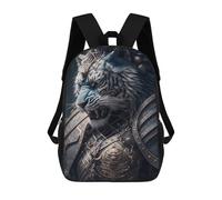 sinyumoney Armored Tiger Portrait Mochilas Para Niños Mochila Escolar Mochila Escolar Impresa En 3D Para Niños Estudiantes De Primaria Y Secundaria 17inch