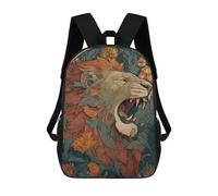 sinyumoney Art Deco Lion Mochilas Impresas En 3D Para Niños, Mochila Escolar, Mochila De Moda Para Niños De Primaria Y Secundaria 17inch