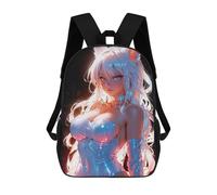 sinyumoney Art Fox Anime Girl Mochilas Para Niños 17inch Mochila Escolar Mochila Escolar Impresa En 3D Para Niños De Primaria Y Secundaria