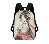 sinyumoney Art Geisha Mochilas Para Niños Mochila Escolar De Moda Mochila Escolar Impresa En 3D Para Niños Estudiantes De Primaria Y Secundaria 17inch