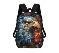 sinyumoney Art Nouveau Glass Eagle Mochila, Mochila Escolar Impresa En 3D, Bolsa Para El Almuerzo Escolar, Mochila De Viaje, Mochila Para Amigos, Mochila Escolar Para Niñas Y Niños 17inch