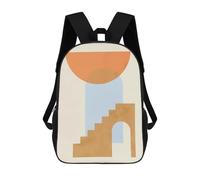 sinyumoney Art of Shapes 01 Mochila Escolar Infantil Impresa En 3D Para Niños, Mochilas De Viaje, Bolsas Para Libros Para Niños Estudiantes De Primaria 17inch