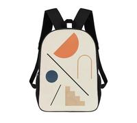 sinyumoney Art of Shapes 16 Mochila, Mochila Infantil, Mochila Escolar Para Estudiantes, Mochila Para Libros, Mochila Escolar Impresa En 3D Para Niños Y Niñas 17inch