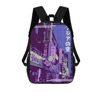 sinyumoney Asian City Street Vibes Mochila Escolar Resistente Al Agua, Mochila De Viaje, Bolsa Para Computadora Para La Escuela/trabajo/viajes 17inch