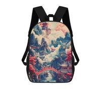 sinyumoney Asian Landscape 17inch Mochila Escolar Impresa En 3D Para Niños, Mochila Escolar Informal De Moda, Mochilas De Viaje Para Niños Y Estudiantes.