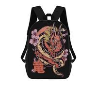 sinyumoney Asian Serpent Dragon Mochilas Infantiles Mochila Escolar Mochila Impresa En 3D Para Niños Mochilas De Viaje Bolsas Para Libros Mochila Escolar Para Niños 17inch