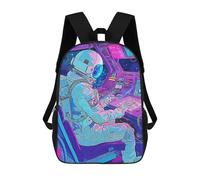 sinyumoney Astronaut 80S Neon Mochila Ligera Informal Para El Día A Día, Mochila Escolar Para El Campus, Actividades Al Aire Libre, Viajes Y Deportes 17inch