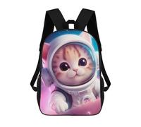 sinyumoney Astronaut Baby Red Kitten Mochila Escolar Grande Resistente Al Agua Para Portátil Para Niñas, Niños Y Adolescentes 17inch