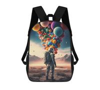 sinyumoney Astronaut Balloons Desert Mochila Escolar Infantil Impresa En 3D, Mochila Informal De Moda Para Niños, Mochila De Viaje De Alta Capacidad Para Libros Para Niños 17inch