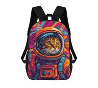 sinyumoney Astronaut Cat Space Animal Mochila Escolar Resistente Al Agua, Mochila De Negocios Para Hombres, Mujeres Y Adolescentes 17inch