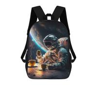 sinyumoney Astronaut Coffee Mochila Infantil Escolar Para Niños Con Estampado 3D De Dibujos Animados, Mochila Escolar Para Estudiantes, Mochila Para Portátil Para Niños Y Niñas 17inch