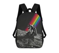 sinyumoney Astronaut Cosmic Rainbow Mochilas Impresas En 3D Para Niños, Mochila Escolar, Mochila De Moda Para Niños De Primaria Y Secundaria 17inch