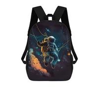 sinyumoney Astronaut Exploring Space Mochilas Infantiles Impresas En 3D De 17 Pulgadas. Mochila Escolar Informal Impresa En 3D Para Niños De Primaria Y Secundaria.