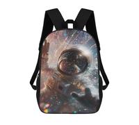 sinyumoney Astronaut Floating in Space-16 Mochila Escolar De 17 Pulgadas Para Adolescentes, Con Estampado 3D, Ajustable Y Con Bolsillos, Ideal Para Niños, Niñas Y Estudiantes.