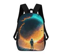 sinyumoney Astronaut Gazing at Fiery Planet Mochila Escolar Mochila Para Niños Impresa En 3D Mochilas Infantiles Para Niños Y Niñas Mochilas Escolares Mochilas De Viaje Para Niños 17inch