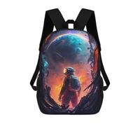 sinyumoney Astronaut Gazing at Planets -1 Mochila Infantil, Mochila Escolar Impresa En 3D, Mochila Para Niños Y Niñas, Mochila Escolar Ajustable Para La Escuela Primaria 17inch