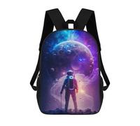 sinyumoney Astronaut Gazing at Planets Mochila Infantil De Moda Divertida Mochila Escolar Para Niños Y Adolescentes Con Impresión 3D Para Niños 17inch
