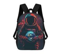 sinyumoney Astronaut Holding Earth Mochila Escolar, Mochila Infantil Para Niños Y Adolescentes, Regalos, Mochilas De Día Con Impresión 3D, Mochila Escolar, Mochila Para Libros 17inch