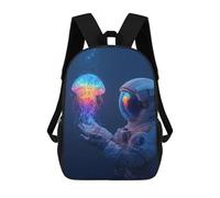 sinyumoney Astronaut Holding Jellyfish-1 Mochila De Viaje Para La Universidad, Mochilas Para Adolescentes, Chicas, Chicos, Mujeres Y Hombres 17inch