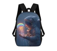sinyumoney Astronaut Holding Jellyfish Mochila Escolar Resistente Al Agua Para Ordenador Portátil: Perfecta Para Viajes, Trabajo Y Uso Diario 17inch
