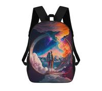 sinyumoney Astronaut in A Dreamlike Landscape -2 Mochila Escolar Infantil Impresa En 3D Para Niños, Mochila De Viaje De Alta Capacidad, Bolsas Para Libros, Mochila Escolar Infantil 17inch