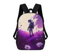 sinyumoney Astronaut in A Field of Flowers -3 Mochilas Para Niños Y Estudiantes, Mochilas Escolares Impresas En 3D, Mochilas Para Estudiantes De Primaria Y Secundaria Para Niños Y Niñas 17inch