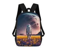 sinyumoney Astronaut in Alien Field Mochila Infantil Para Niñas Y Niños, Mochila De Día, Escuela Primaria, Perfecta Para La Vuelta Al Cole O Educación Física, Regalos Y Viajes 17inch