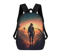 sinyumoney Astronaut in Alien Landscape -1 Mochila Escolar Para Niñas Y Niños, Mochilas De Gran Capacidad, Mochilas Ligeras Para Niños Y Estudiantes 17inch