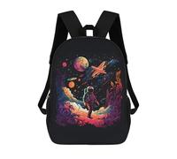 sinyumoney Astronaut in Alien Landscape -3 Mochilas Infantiles Mochila Escolar Mochila Impresa En 3D Para Niños Mochilas De Viaje Bolsas Para Libros Mochila Escolar Para Niños 17inch