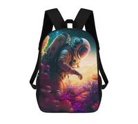 sinyumoney Astronaut in Alien Landscape -5 Mochilas Para Niños Y Estudiantes, Mochilas Escolares Impresas En 3D, Mochilas Para Estudiantes De Primaria Y Secundaria Para Niños Y Niñas 17inch