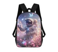 sinyumoney Astronaut in Flower Field-2 Mochila Mochila Informal Para El Día A Día, Para La Escuela, El Trabajo Y Los Viajes Para Hombres, Mujeres Y Adolescentes 17inch