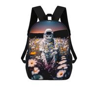 sinyumoney Astronaut in Flowers -2 Mochila Escolar Infantil De Moda Informal Mochilas Infantiles Impresas En 3D Mochila Grande Para Niño 17inch