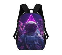 sinyumoney Astronaut in Neon Jungle Mochila Escolar, De Negocios, Para Portátil, Unisex, Informal, Para Adolescentes, Chicas, Chicos, Mujeres Y Hombres 17inch
